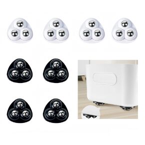 16pcs Metal Mini Swivel Wheels Self-Adhesive Casters 360 Degree Swivel Self-Adhesive Pulley. Suitable for Kitchen Utensils, Home furnishings, etc. (with 3 Steel Balls Style)