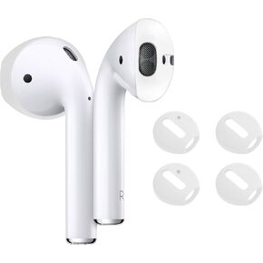 DamonLight (Fit in The case) Airpods Earpods Covers Anti-Slip Silicone Soft Sport Covers Accessories for AirPods Earbud AirPods Ear Tips 2 Pairs (White) in Kuwait