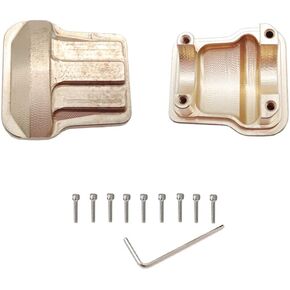 2PCS Brass Diff Cover Front and Rear Axle Diff Cover for 1/18 RC Crawler Car TRX4M Upgrade Parts