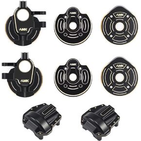 AMK SCX10 III Brass Kit 1.18lb Diff Cover Front Rear Axle Housing Portal Steering Knuckle Caps for 1/10 RC Crawler Axial SCX10 Upgrades AR45P