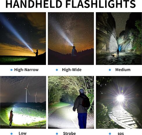 Flashlights High Lumens,Led Flashlight, Zoomable, High Lumen, Tactical Flashlight,Perfect for Camping and Adventure。 in Saudi Arabia