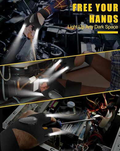 KFK Gifts for Men, LED Flashlight Gloves Gifts for Him,Mens Gifts for Father's Day, Birthday, Dad, Husband, Handyman in Kuwait