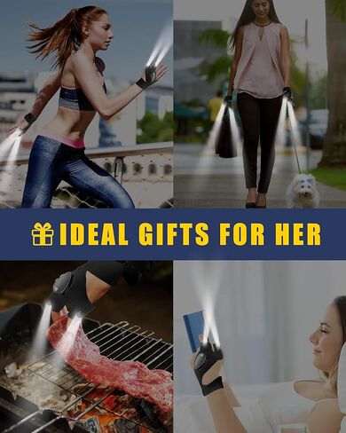 KFK Gifts for Men, LED Flashlight Gloves Gifts for Him,Mens Gifts for Father's Day, Birthday, Dad, Husband, Handyman in Kuwait