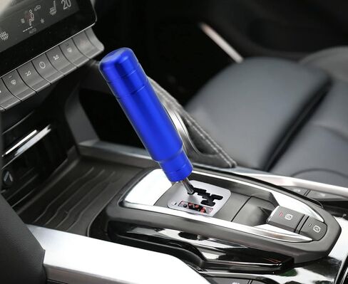 Arenbel 5" Weighted Car Racing Shifter Stick Lever Handles Polished Alloy Gear Shifter Grip Knob Head Fit Most Auto Manual Transmissions, Blue Gold in Saudi Arabia