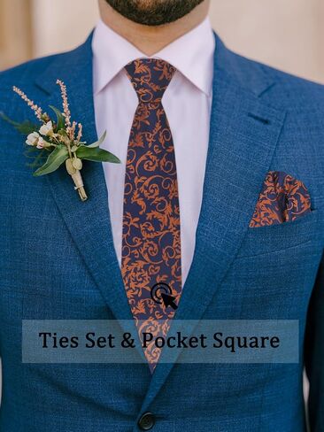Ties for Men 3.15" Stripe Ties Set Formal Satin Necktie and Pocket Square with Cufflinks Set for Men in Saudi Arabia