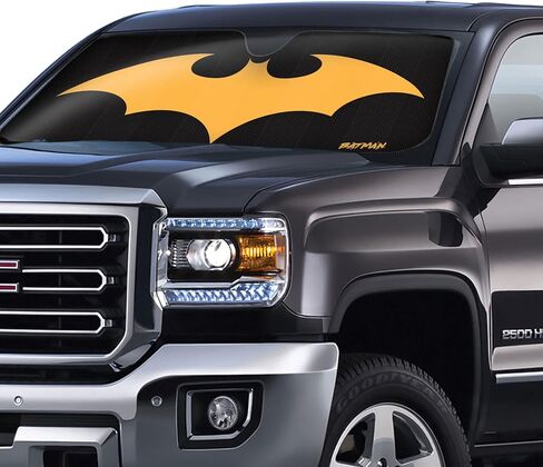 Plasticolor 003971W01 Warner Bros. Batman Logo Front Windshield Accordion Folding Sunshade in Saudi Arabia