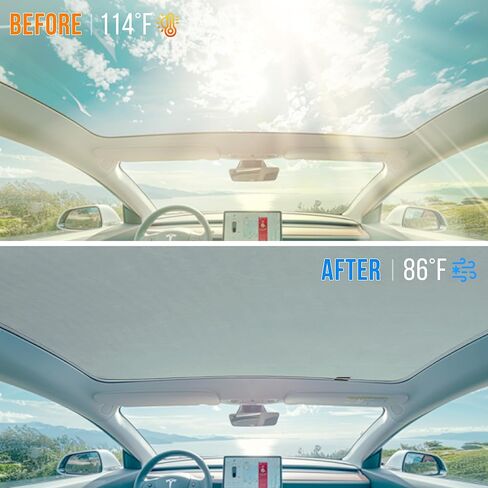 سقف مظلة تيسلا موديل 3 هايلاند، مظلة شمسية لطراز تيسلا 3 لمنع الأشعة فوق البنفسجية والحفاظ على التبريد، مظلة شمسية قابلة للطي موديل 3 للسقف الزجاجي، 2024 ملحقات تسلا موديل 3 هايلاند in Kuwait