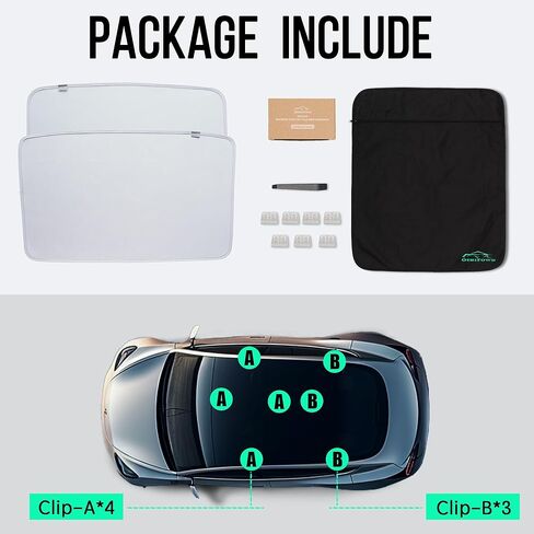 سقف مظلة تيسلا موديل 3 هايلاند، مظلة شمسية لطراز تيسلا 3 لمنع الأشعة فوق البنفسجية والحفاظ على التبريد، مظلة شمسية قابلة للطي موديل 3 للسقف الزجاجي، 2024 ملحقات تسلا موديل 3 هايلاند in Kuwait