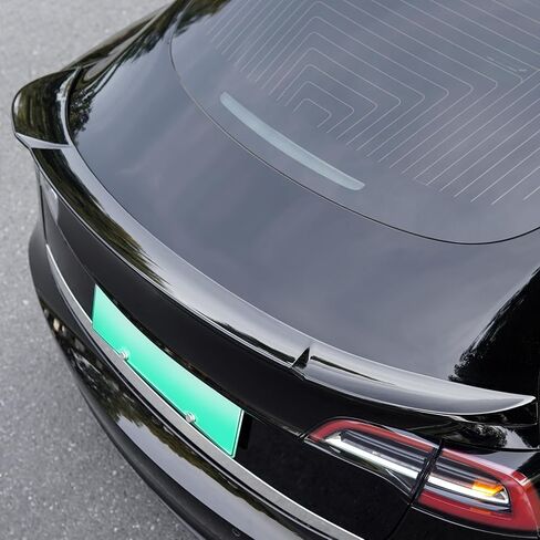Xipoo Spoiler متوافق مع Tesla Model 3 Spoiler Trunk Spoiler Wing Rear Spoiler Wing Lip استبدال لـ 2017-2023 Tesla Model 3 الملحقات، أسود غير لامع in Kuwait