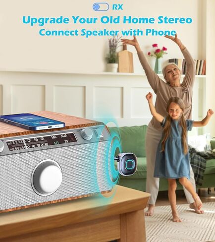 محول جهاز إرسال بلوتوث 5.3، محول بلوتوث AUX لموسيقى السيارة/المكالمات بدون استخدام اليدين، جهاز إرسال بلوتوث للتلفزيون/الطائرة/الكمبيوتر الشخصي، جهاز استقبال بلوتوث للستيريو المنزلي/مكبر الصوت in Kuwait