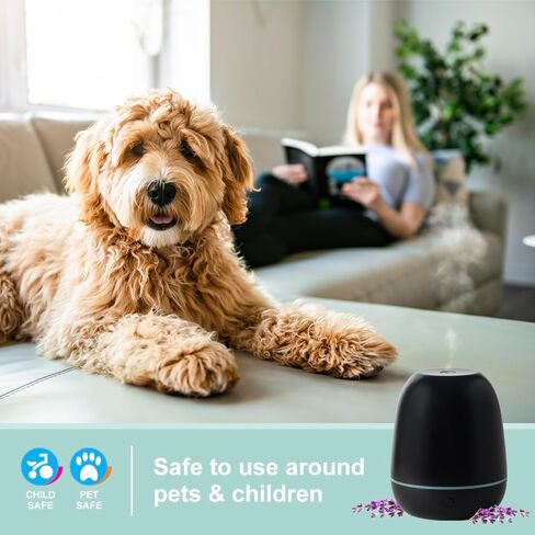 SpaRoom Mini Majesto Aromatherapy Ultrasonic Misting Essential Oil Diffuser for Medium Rooms, 100 mL Water Capacity, Matte Black in Saudi Arabia