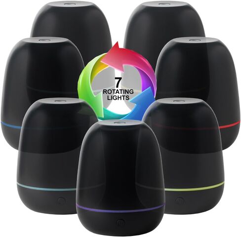 SpaRoom Mini Majesto Aromatherapy Ultrasonic Misting Essential Oil Diffuser for Medium Rooms, 100 mL Water Capacity, Matte Black in Saudi Arabia