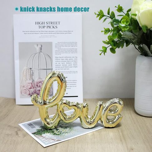 Small Light Pink Love Signs Letters for Home Decor - Sweet Love Signs Art Sculpture Tabletop Decorations for Valentines Day Table Decorations and Anniversary&Wedding Engagement Party Gift for Couples in Saudi Arabia