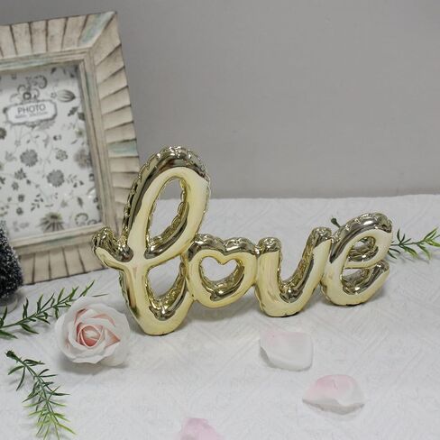 Small Light Pink Love Signs Letters for Home Decor - Sweet Love Signs Art Sculpture Tabletop Decorations for Valentines Day Table Decorations and Anniversary&Wedding Engagement Party Gift for Couples in Saudi Arabia
