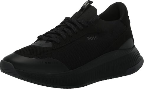 BOSS Men's Modern Knit Structure Running Sneaker, Black Pepper, 9 in Saudi Arabia