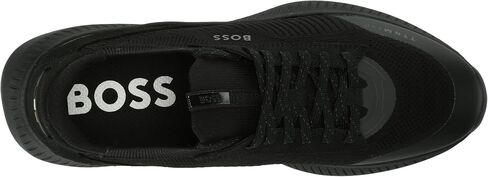BOSS Men's Modern Knit Structure Running Sneaker, Black Pepper, 9 in Saudi Arabia