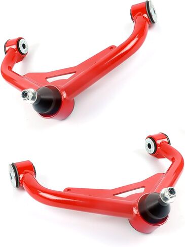 Upper Control Arms for 2-4 inch lift, Suitable for 2000-2010 Silverado Sierra 2500 3500 HD, 2-4" Lift Adjustable Control Arm Red A-arm Tubular Steel with Ball Joint in Saudi Arabia