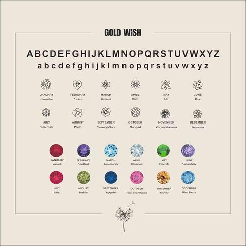 ASCOMY Dainty Gold Necklace for Women Diamond Birthstone Necklaces 14K Gold Plated Birth Flower Necklace Emerald Birthstone Blue Green Cubic Zirconia Pendant Necklace Birthday Jewelry Gifts for Women in Kuwait