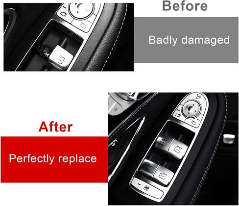 TTCR-II Interior Window Glass Lift Switch Button for Mercedes Class W205 2015-2021 GLC Class 2016-2022, 1 Pc Front Left Window Control Power Push Button Cover in Saudi Arabia