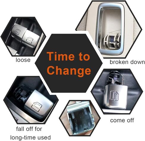 TTCR-II Interior Window Glass Lift Switch Button for Mercedes Class W205 2015-2021 GLC Class 2016-2022, 1 Pc Front Left Window Control Power Push Button Cover in Saudi Arabia