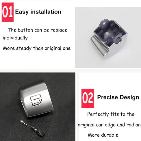 TTCR-II Interior Window Glass Lift Switch Button for Mercedes Class W205 2015-2021 GLC Class 2016-2022, 1 Pc Front Left Window Control Power Push Button Cover in Saudi Arabia