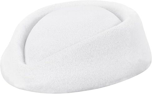 FINGERINSPIRE Stewardess Pillbox Hat Fascinator Base Cap Wool Air Hostesses Pillbox Hat Cocktail Fascinator Base for Ladies in Kuwait