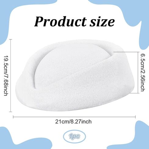 FINGERINSPIRE Stewardess Pillbox Hat Fascinator Base Cap Wool Air Hostesses Pillbox Hat Cocktail Fascinator Base for Ladies in Kuwait