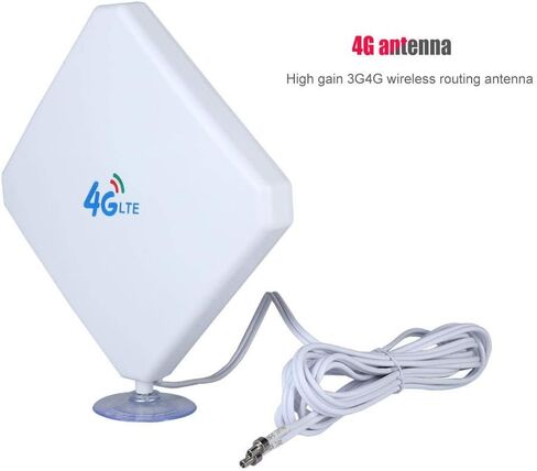 3G 4G 35dBi High Gain WiFi Router Antenna Dual TS9 Connectors, WLAN Hotspot Modem Amplifier Antenna with Suction Cup in Kuwait