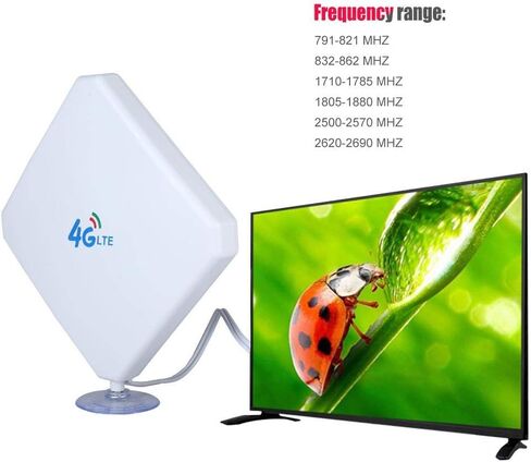 3G 4G 35dBi High Gain WiFi Router Antenna Dual TS9 Connectors, WLAN Hotspot Modem Amplifier Antenna with Suction Cup in Kuwait