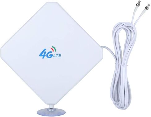 3G 4G 35dBi High Gain WiFi Router Antenna Dual TS9 Connectors, WLAN Hotspot Modem Amplifier Antenna with Suction Cup in Kuwait