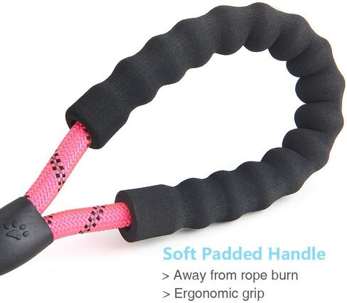 5 FT Beautifully Dog Leash with Comfortable Padded Handle and Highly Reflective Threads Dog Leashes for Medium and Large Dogs in Kuwait