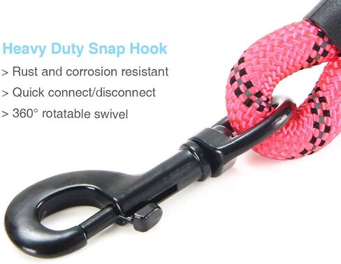 5 FT Beautifully Dog Leash with Comfortable Padded Handle and Highly Reflective Threads Dog Leashes for Medium and Large Dogs in Kuwait