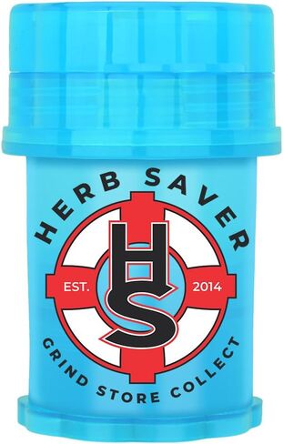 Large HerbSaver Grinder- Medical Grade Plastic Grinder with Razor Sharp Teeth, Pocket-Sized, Durable & Portable - Ideal for Grinding Herbs and Spices (Black) in Saudi Arabia