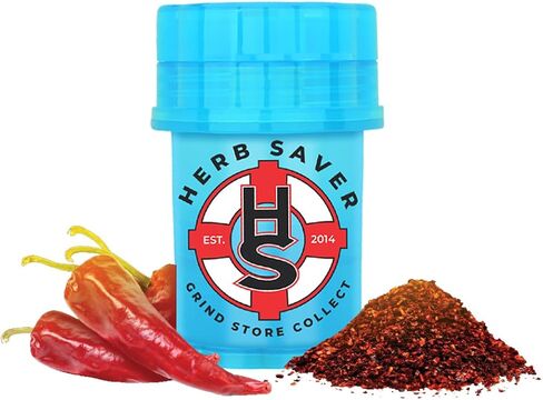 Large HerbSaver Grinder- Medical Grade Plastic Grinder with Razor Sharp Teeth, Pocket-Sized, Durable & Portable - Ideal for Grinding Herbs and Spices (Black) in Saudi Arabia