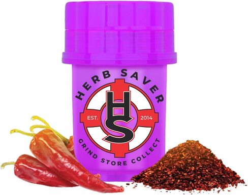 Large HerbSaver Grinder- Medical Grade Plastic Grinder with Razor Sharp Teeth, Pocket-Sized, Durable & Portable - Ideal for Grinding Herbs and Spices (Black) in Saudi Arabia