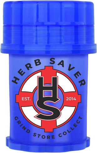 Large HerbSaver Grinder- Medical Grade Plastic Grinder with Razor Sharp Teeth, Pocket-Sized, Durable & Portable - Ideal for Grinding Herbs and Spices (Black) in Saudi Arabia