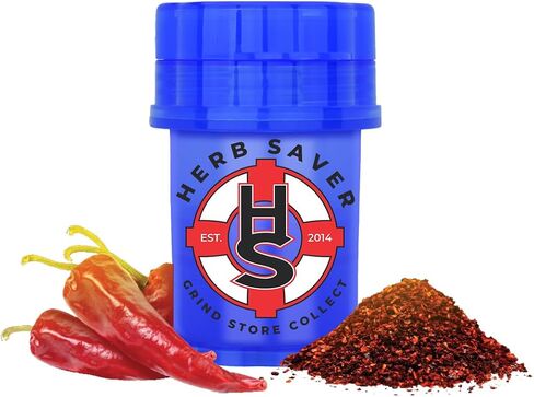 Large HerbSaver Grinder- Medical Grade Plastic Grinder with Razor Sharp Teeth, Pocket-Sized, Durable & Portable - Ideal for Grinding Herbs and Spices (Black) in Saudi Arabia