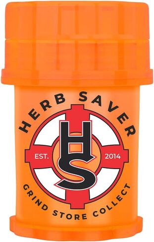 Large HerbSaver Grinder- Medical Grade Plastic Grinder with Razor Sharp Teeth, Pocket-Sized, Durable & Portable - Ideal for Grinding Herbs and Spices (Black) in Saudi Arabia