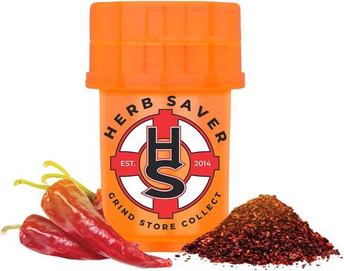 Large HerbSaver Grinder- Medical Grade Plastic Grinder with Razor Sharp Teeth, Pocket-Sized, Durable & Portable - Ideal for Grinding Herbs and Spices (Black) in Saudi Arabia