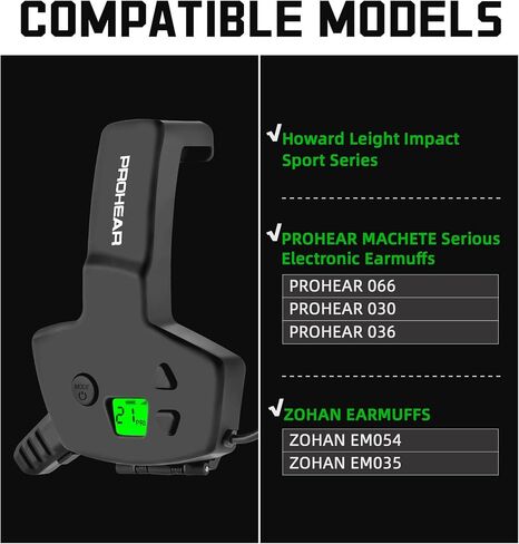 PROHEAR RH08 Walkie Talkies for Howard Leight Impact Sport Electronic Earmuffs, with Rechargeable Battery, Great Signal for Shooting Range Outdoors in Saudi Arabia