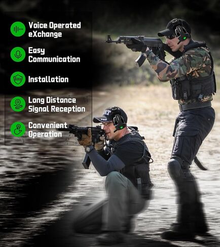 PROHEAR RH08 Walkie Talkies for Howard Leight Impact Sport Electronic Earmuffs, with Rechargeable Battery, Great Signal for Shooting Range Outdoors in Saudi Arabia