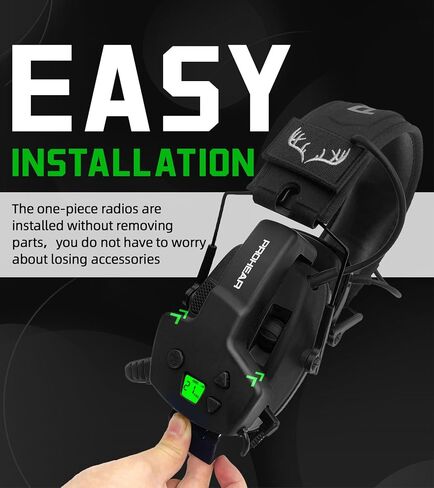 PROHEAR RH08 Walkie Talkies for Howard Leight Impact Sport Electronic Earmuffs, with Rechargeable Battery, Great Signal for Shooting Range Outdoors in Saudi Arabia
