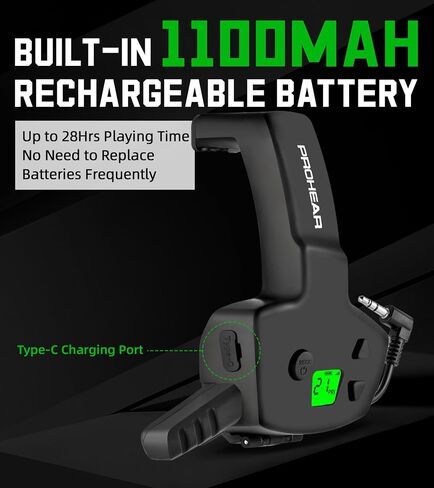 PROHEAR RH08 Walkie Talkies for Howard Leight Impact Sport Electronic Earmuffs, with Rechargeable Battery, Great Signal for Shooting Range Outdoors in Saudi Arabia