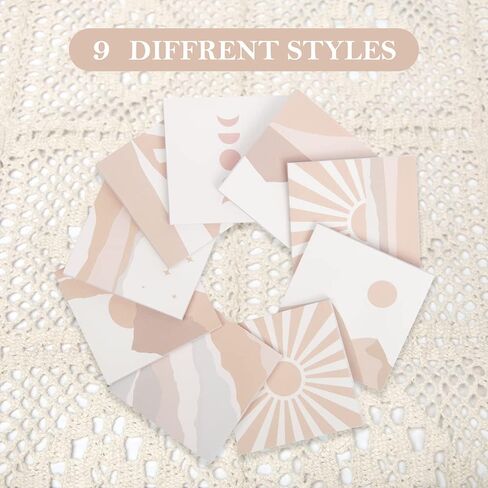 ECam [9 عبوات] ملاحظات لاصقة كلاسيكية، ملاحظات لاصقة بنية، ملاحظات لاصقة كرافت في 9 تصميمات أنماط، وسادات مذكرات ذاتية اللصق ذات مظهر عتيق، ملاحظات Post it باللون البني 3 × 3 بوصات، 50 ورقة/وسادة (ECam-504-2) in Kuwait