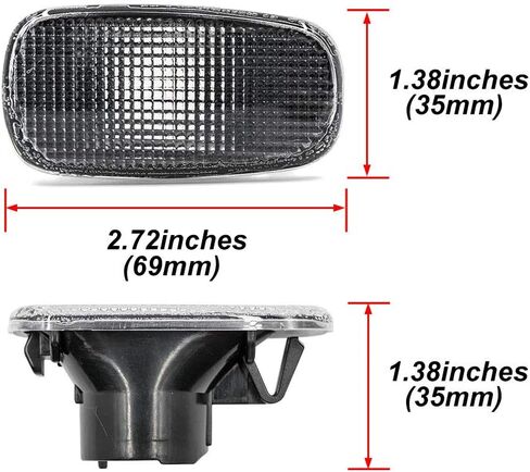 NSLUMO الأبيض بقيادة أضواء الجانب علامة لكزس IS300 IS200 Altezza SXE10 JCE10 2000-2005 واضح عدسة أضواء جانبية الإسكان ث / زينون الأبيض T10 5-SMD LED لمبات OEM Sidemarker مصابيح استبدال in Saudi Arabia
