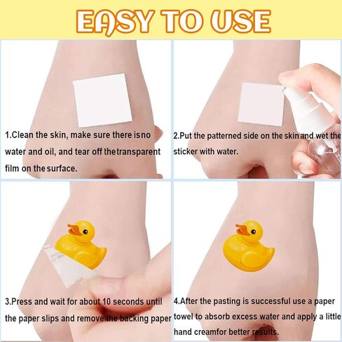 24 ورقة (144 قطعة) بطة مطاطية وشم مؤقت بطة مطاطية لحفلات أعياد الميلاد لوازم ديكورات ملصقات وشم بطة لطيفة للأطفال والبنات والأولاد هدايا للفصول الدراسية وجوائز مدرسية وحقائب هدايا جيدة in Kuwait