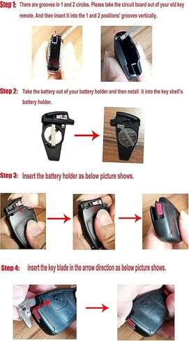 Replacement Key Fob Cover Case fit for Mercedes Benz C Class CLK CLS E Class G Class Slk Class AMG C320 Keyless Entry Remote Key Fob Shell in Saudi Arabia