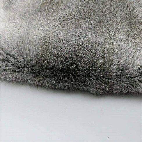 Natural Grey Rabbit Fur Pelt (10" by 14" with Sewing Quality Leather) - Soft Professionally Tanned 1PCS in Saudi Arabia