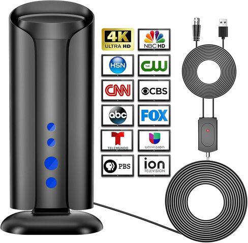 هوائي تلفزيون Desbory للتلفزيون الذكي أكثر من 700 ميل نطاق معزز للإشارة يدعم 4K 1080p Fire TV Stick وجميع القنوات المحلية HDTV الداخلية القديمة للتلفزيون in Saudi Arabia