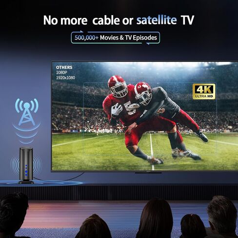 هوائي تلفزيون Desbory للتلفزيون الذكي أكثر من 700 ميل نطاق معزز للإشارة يدعم 4K 1080p Fire TV Stick وجميع القنوات المحلية HDTV الداخلية القديمة للتلفزيون in Saudi Arabia